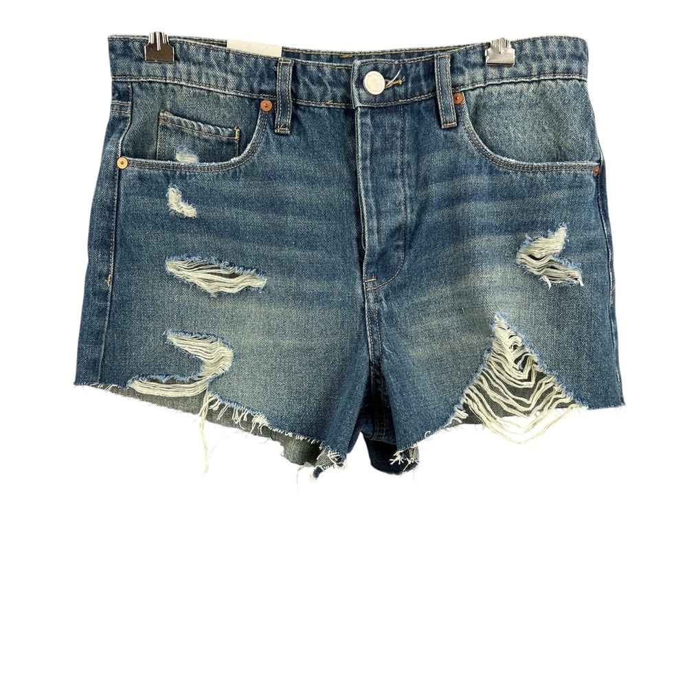 Blank NYC Denim Shorts The Barrow Vintage High Rise ORganic Cotton Size 27 New